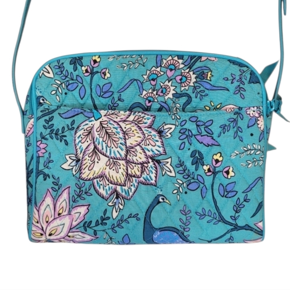 Vera Bradley Crossbody Purse with Tri Fold Wallet in Peacock Garden - Picture 5 of 15